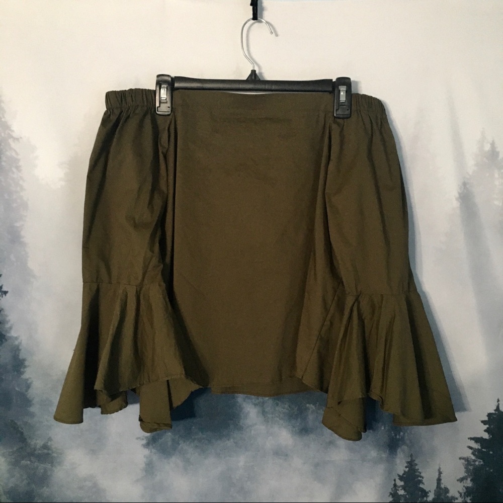 Olive green top